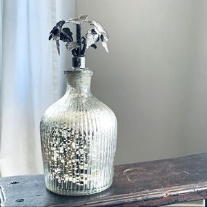 Mercury Glass Bottle With Stopper